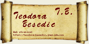 Teodora Besedić vizit kartica